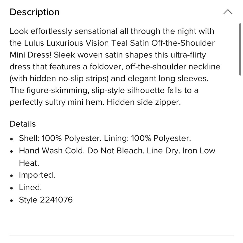 Lulus Luxurious Vision Teal Satin Off-the-Shoulder Mini
Dress - Picture 6 of 7